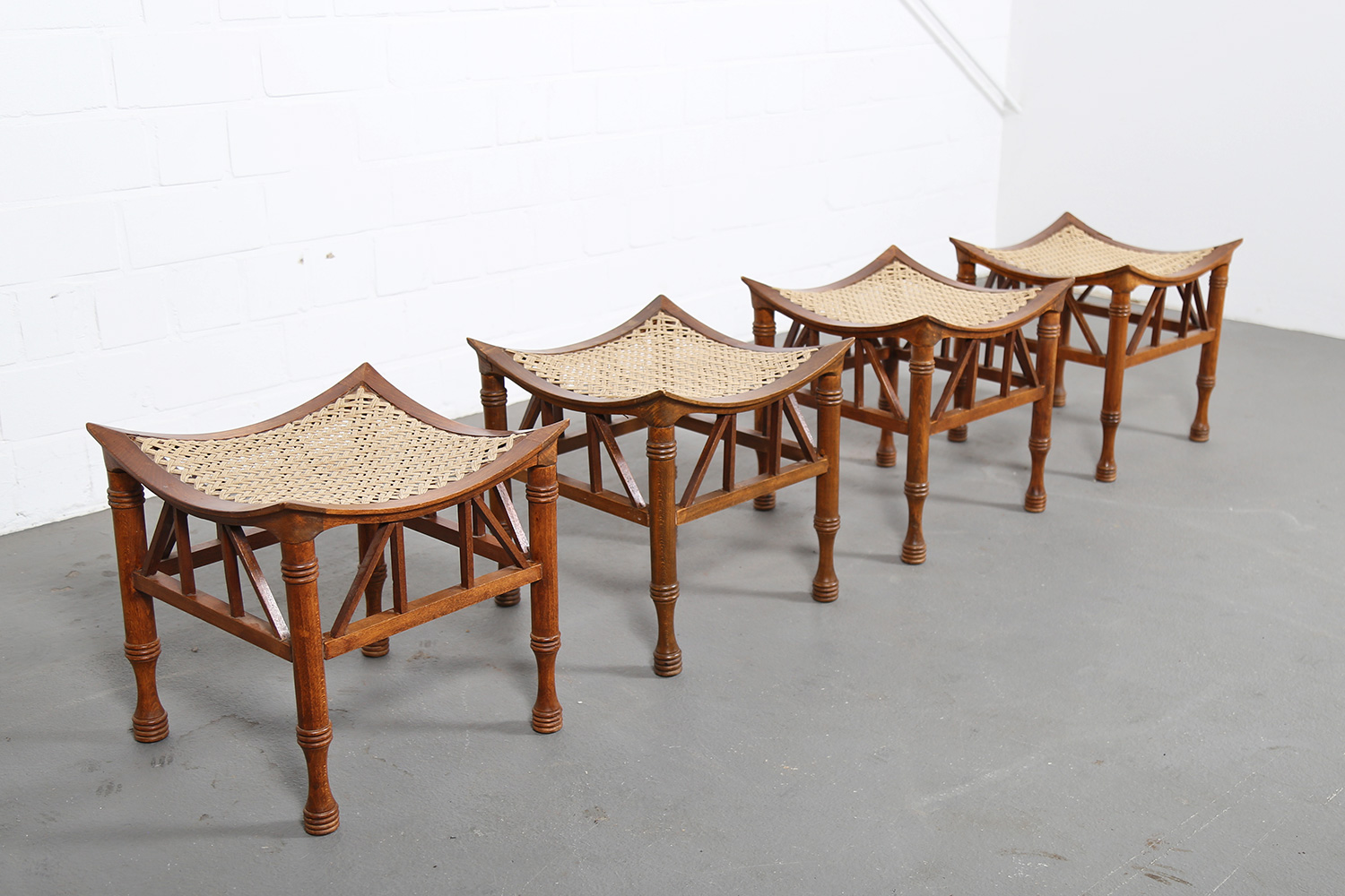 Thebes Stool Liberty and Co attr early 20th century egyptian revival 1884