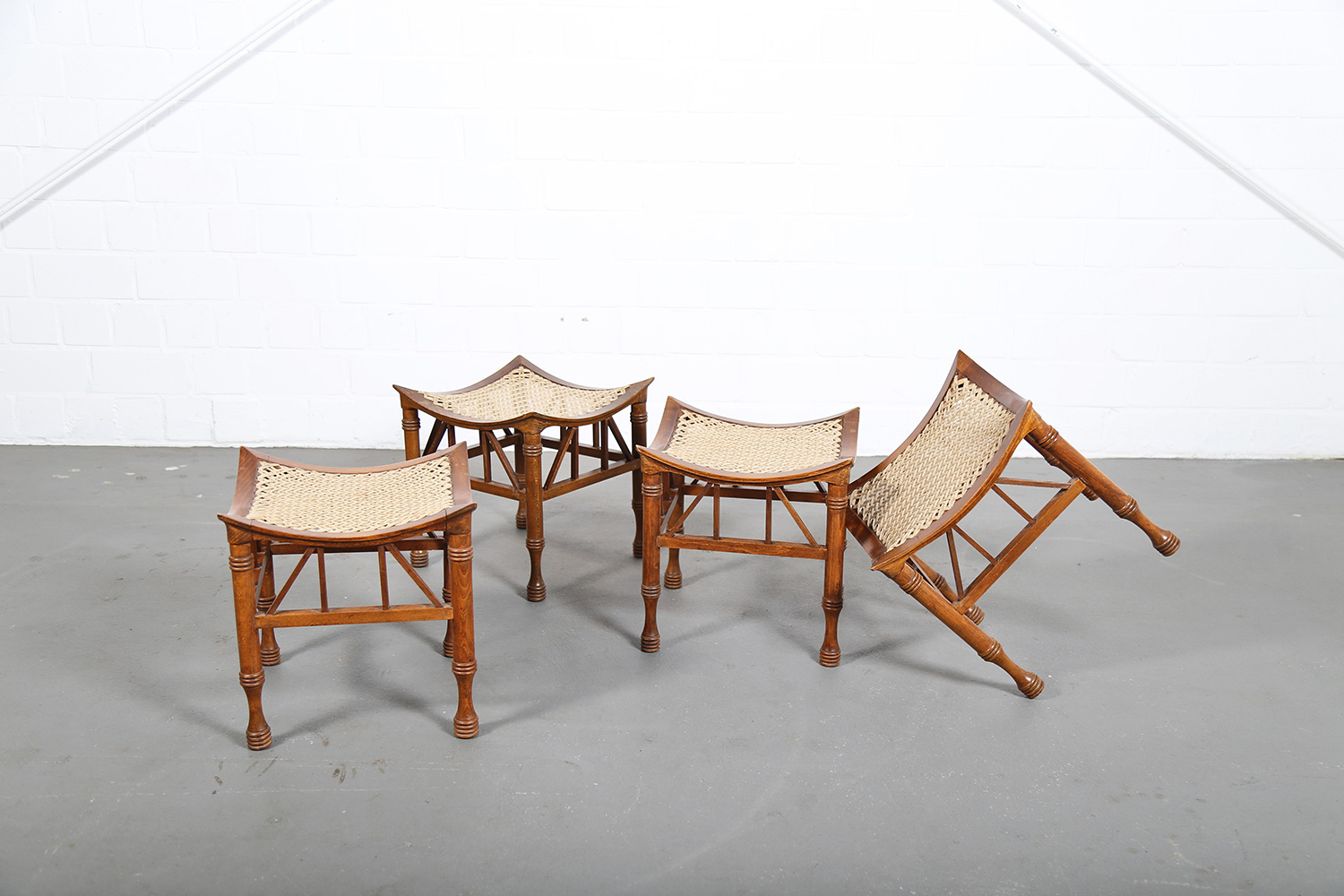 Thebes Stool Liberty and Co attr early 20th century egyptian revival 1884