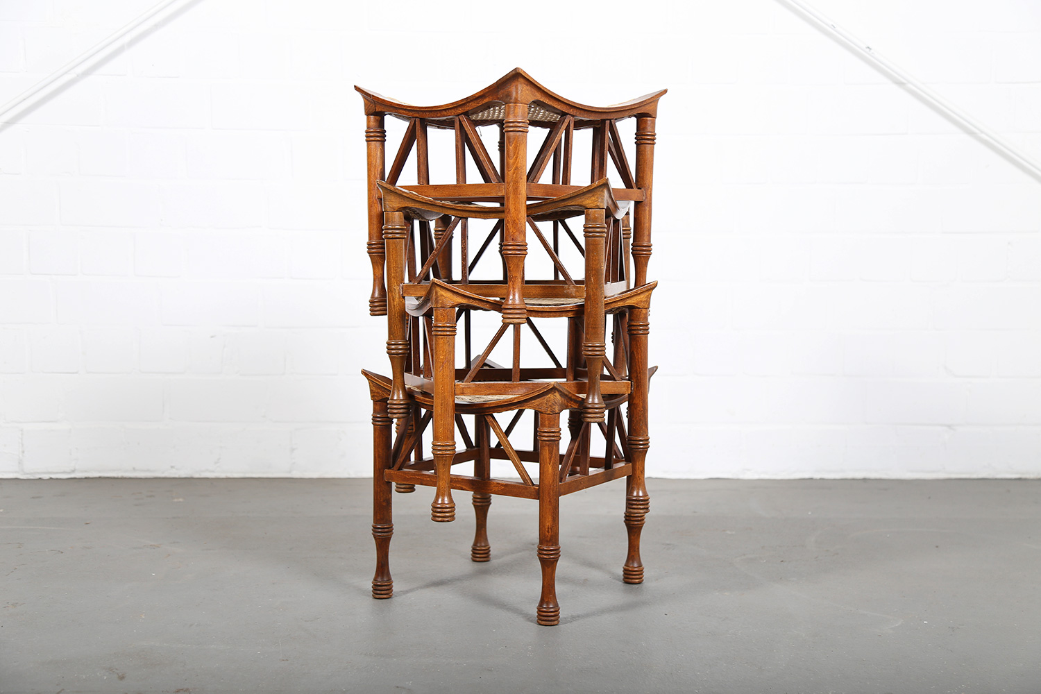 Thebes Stool Liberty and Co attr early 20th century egyptian revival 1884