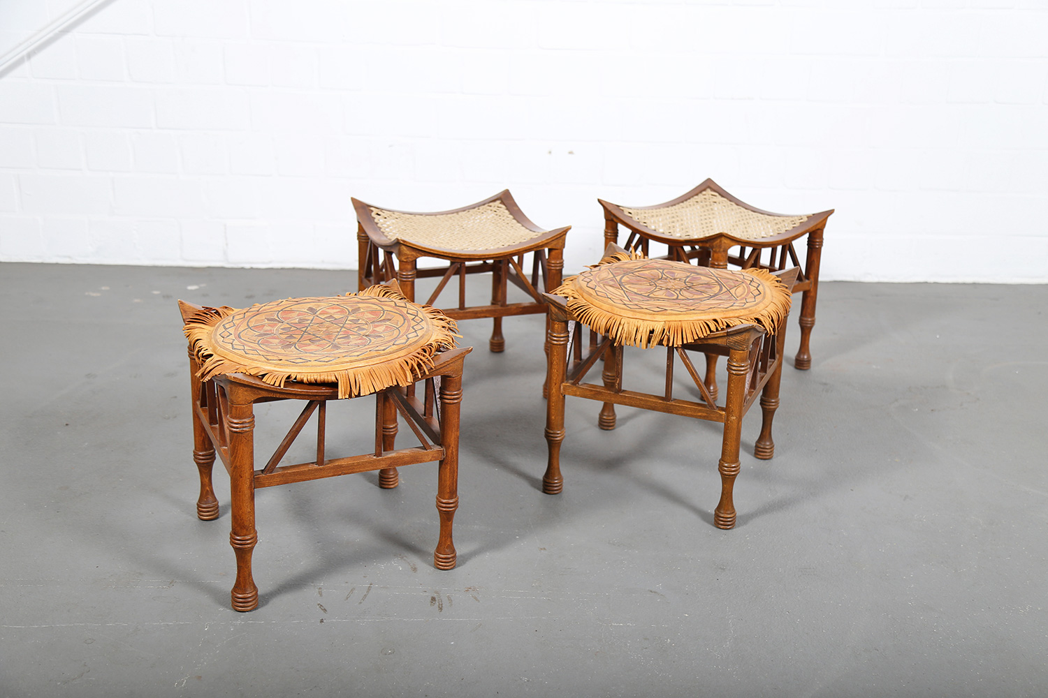 Thebes Stool Liberty and Co attr early 20th century egyptian revival 1884