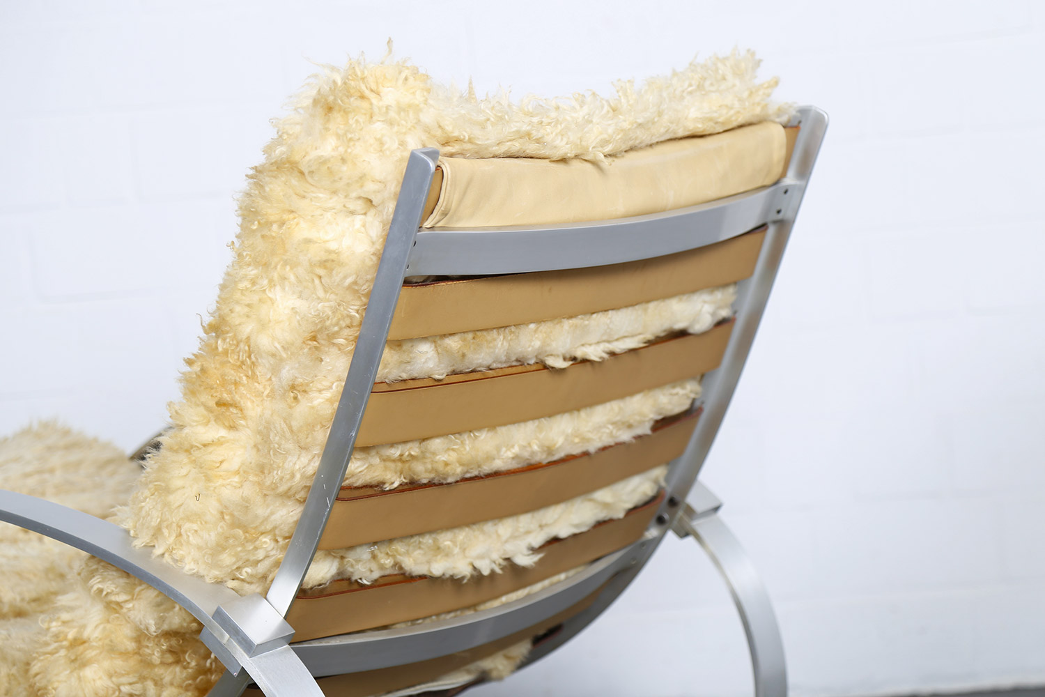 Rocking Chair Hans Kaufeld German Design 70s 70er Jahre Schaukelstuhl Lammfell Schafsfell