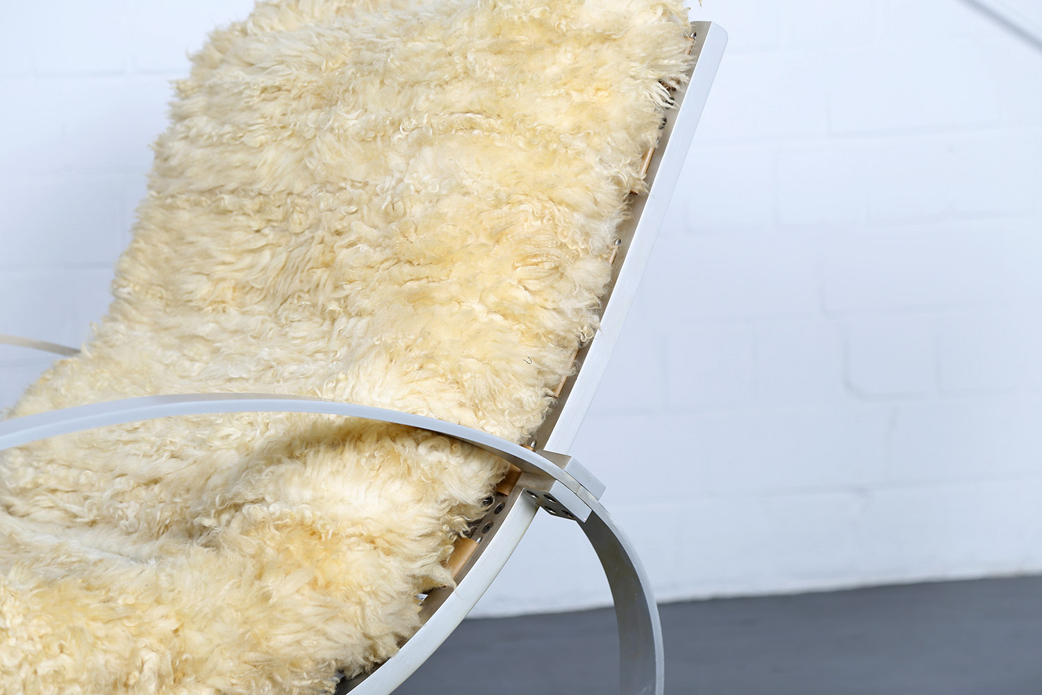 Rocking Chair Hans Kaufeld German Design 70s 70er Jahre Schaukelstuhl Lammfell Schafsfell
