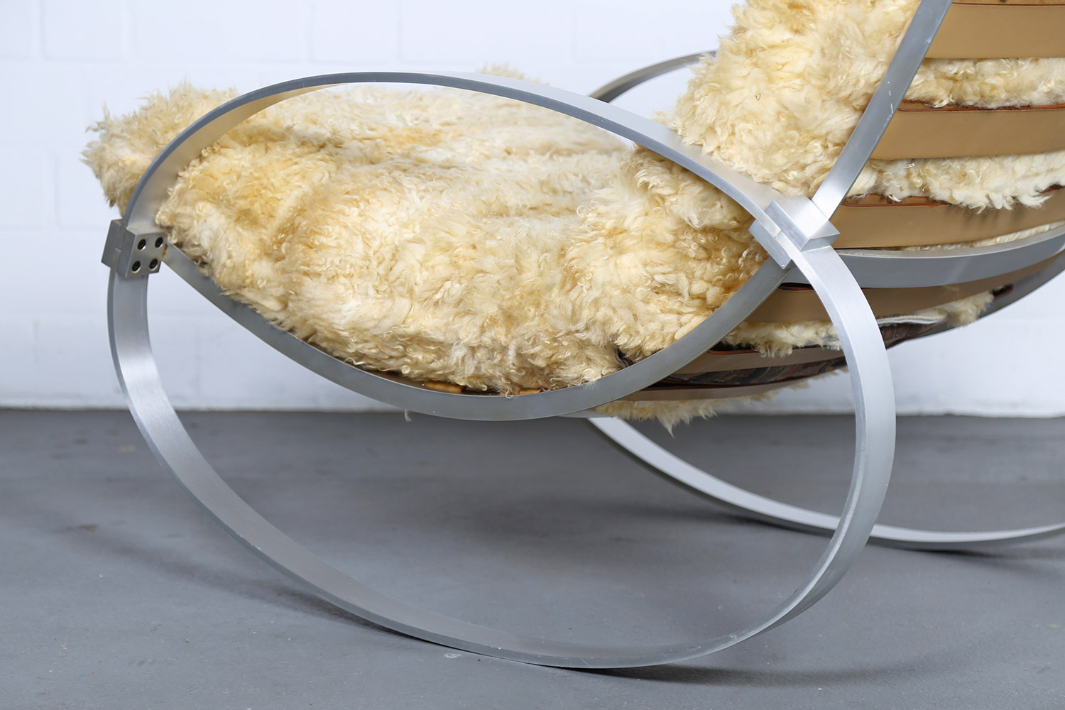 Rocking Chair Hans Kaufeld German Design 70s 70er Jahre Schaukelstuhl Lammfell Schafsfell