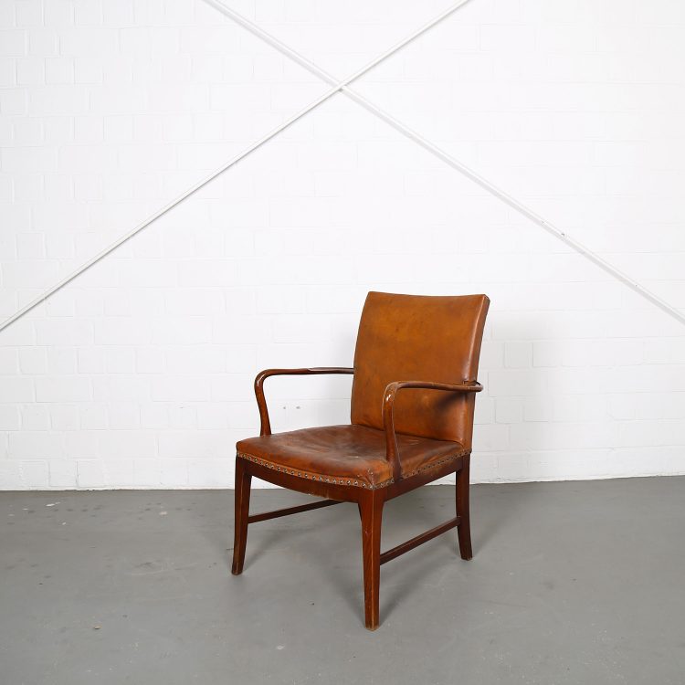 Danish Design Armchair Vintage Leather Frits Henningsen Jacob Kjaer Kaare Klint Kofod-Larsen Ole Wanscher