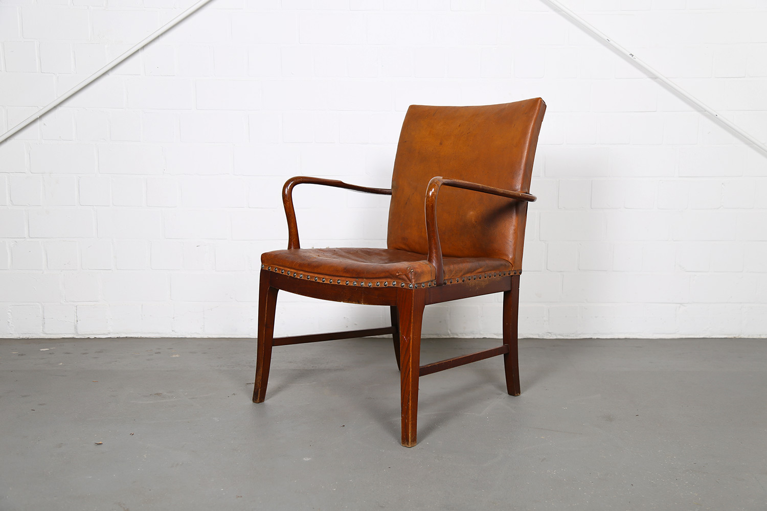 Danish Design Armchair Vintage Leather Frits Henningsen Jacob Kjaer Kaare Klint Kofod-Larsen Ole Wanscher