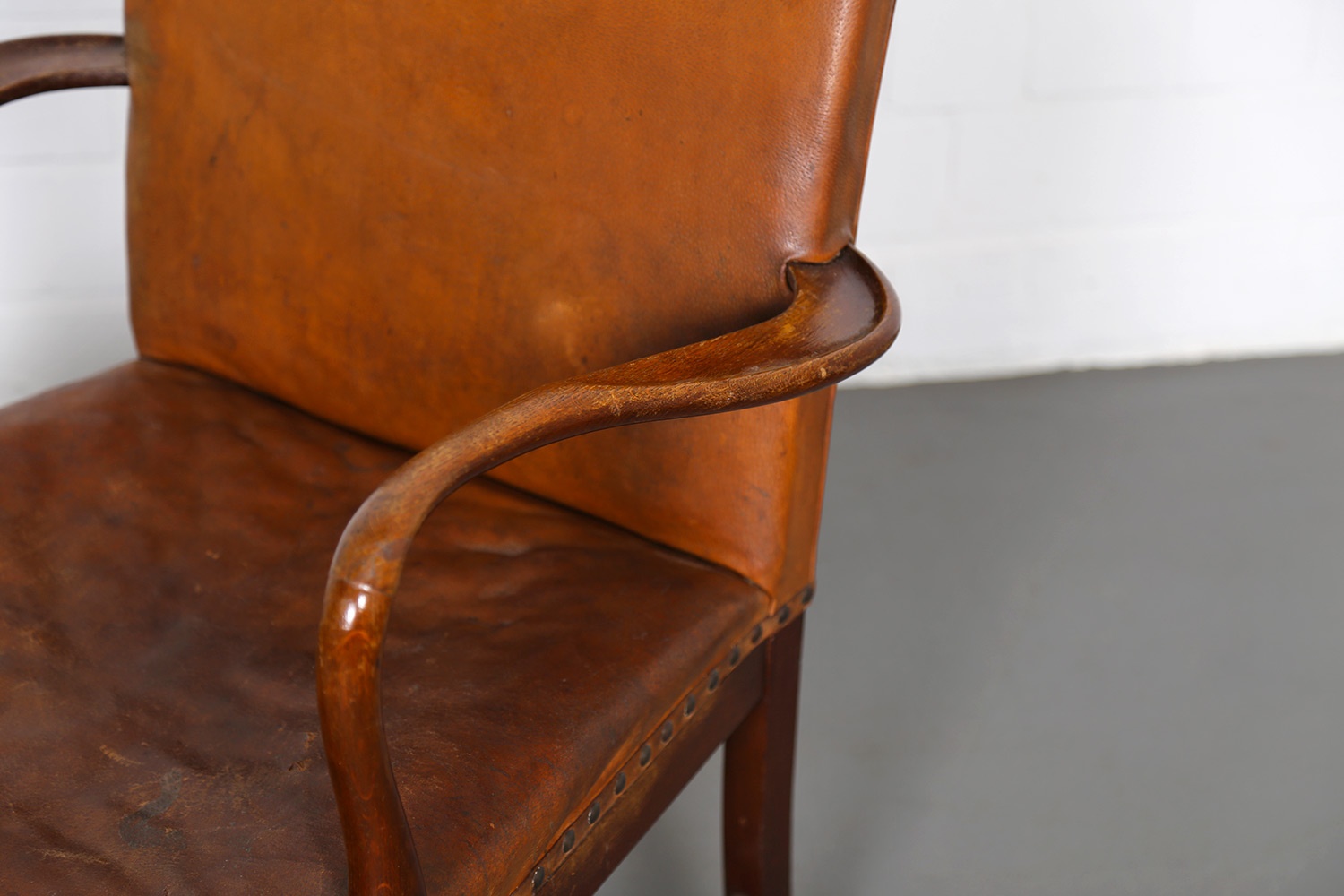Danish Design Armchair Vintage Leather Frits Henningsen Jacob Kjaer Kaare Klint Kofod-Larsen Ole Wanscher