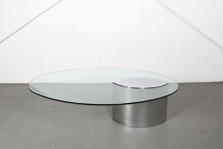 Vintage Italian Lunario Low Table by Cini Boeri for Knoll International, 1970s Dign Classics