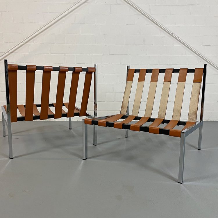 Two Ernst Josef Althoff Lounge Chairs Barcelona style 60s Midcentury Modern