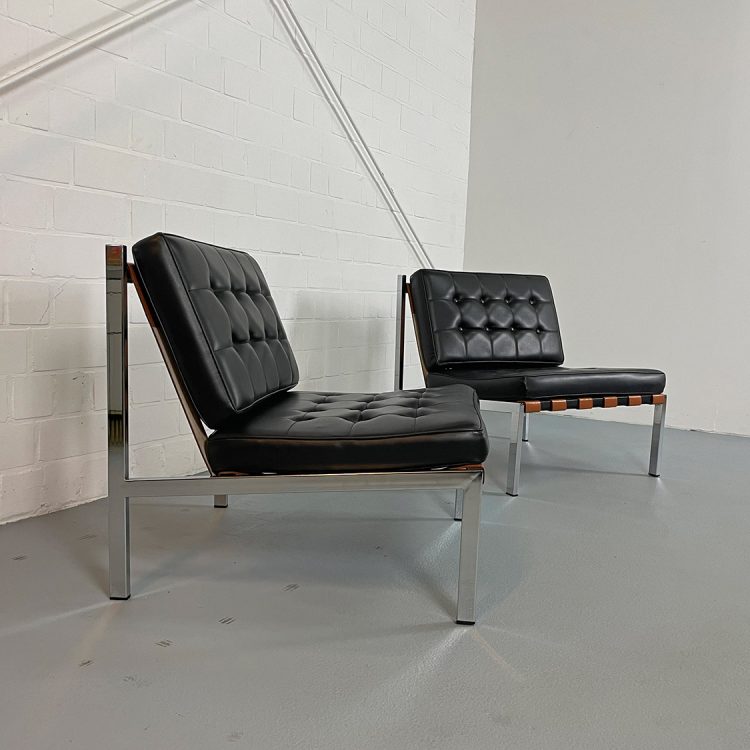 Two Ernst Josef Althoff Lounge Chairs Barcelona style 60s Midcentury Modern