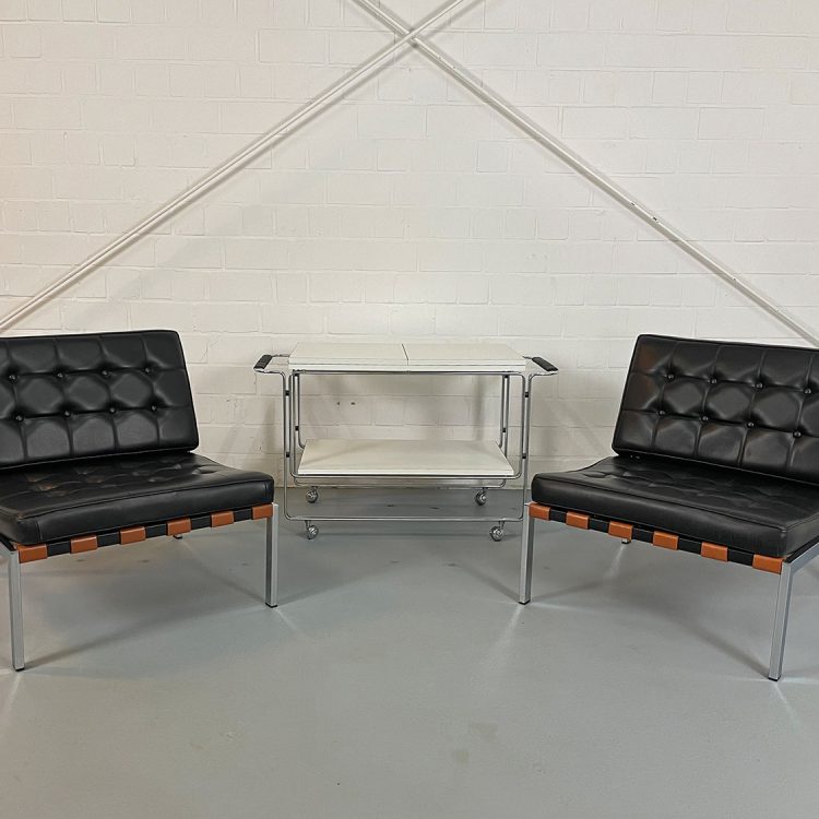Two Ernst Josef Althoff Lounge Chairs Barcelona style 60s Midcentury Modern