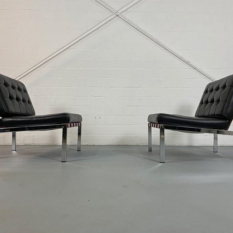 Two Ernst Josef Althoff Lounge Chairs Barcelona style 60s Midcentury Modern
