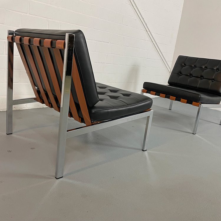 Two Ernst Josef Althoff Lounge Chairs Barcelona style 60s Midcentury Modern