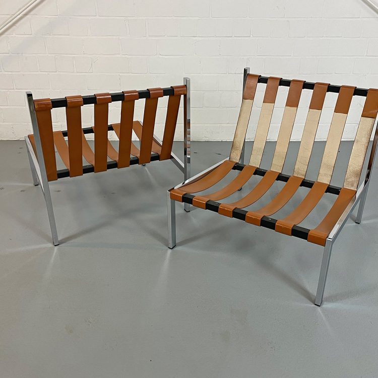 Two Ernst Josef Althoff Lounge Chairs Barcelona style 60s Midcentury Modern