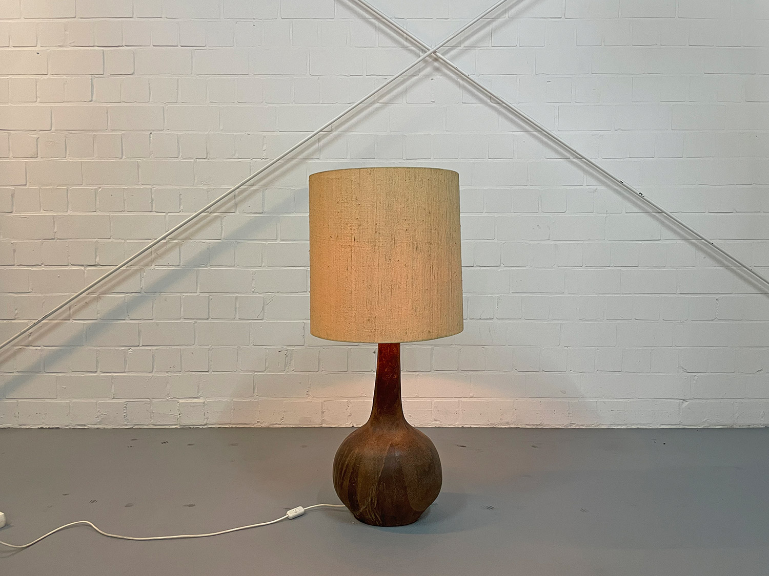 Extra large Italian Ceramic Table or Floor Lamp Vintage 60s