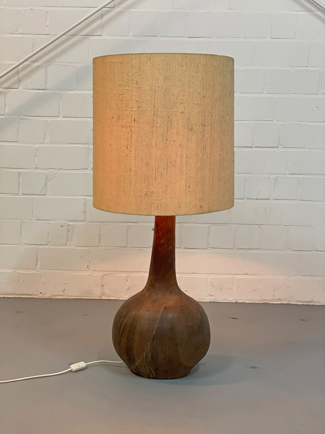 Extra large Italian Ceramic Table or Floor Lamp Vintage 60s