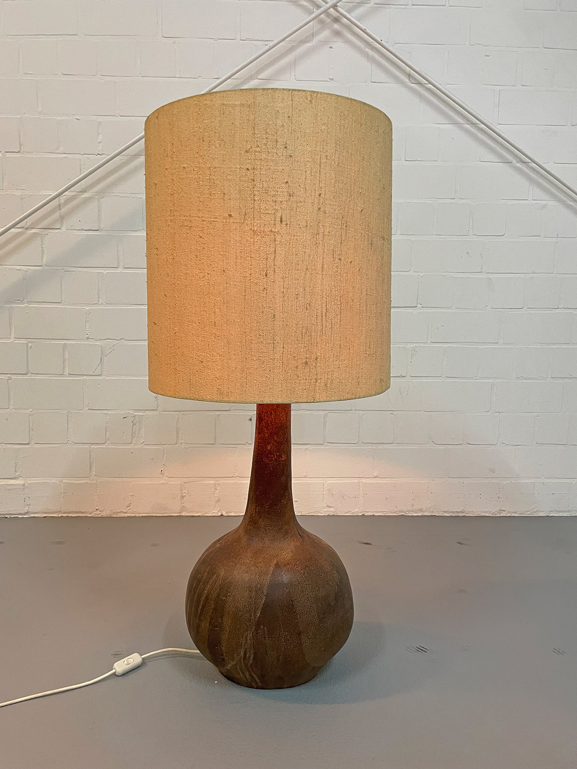 Extra large Italian Ceramic Table or Floor Lamp Vintage 60s