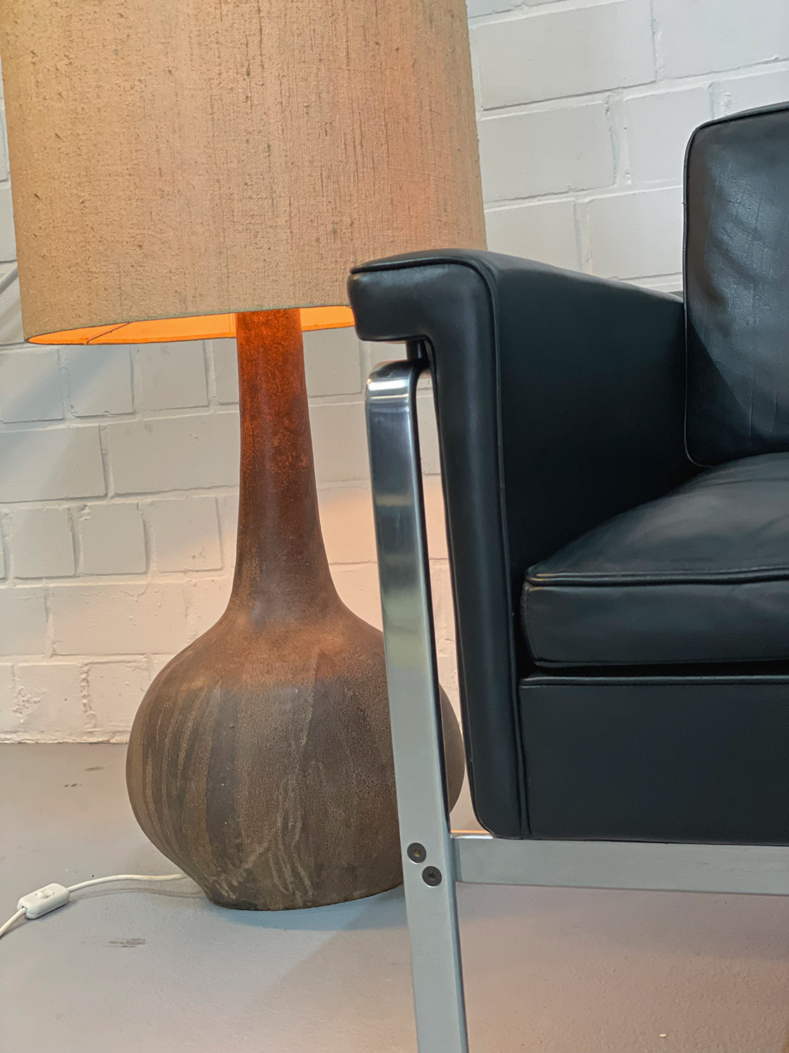 Extra large Italian Ceramic Table or Floor Lamp Vintage 60s - Image 20