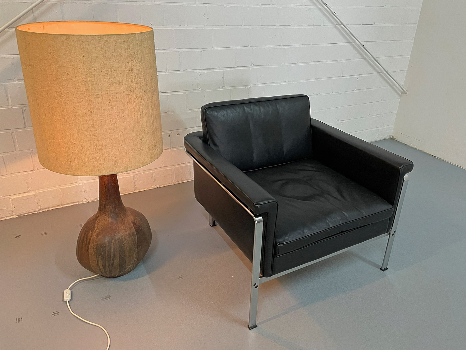 Extra large Italian Ceramic Table or Floor Lamp Vintage 60s - Image 18