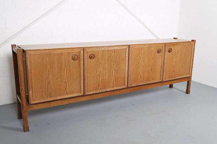 German Midcentury Modern Design Oak Sideboard Credenza 60s Vintage