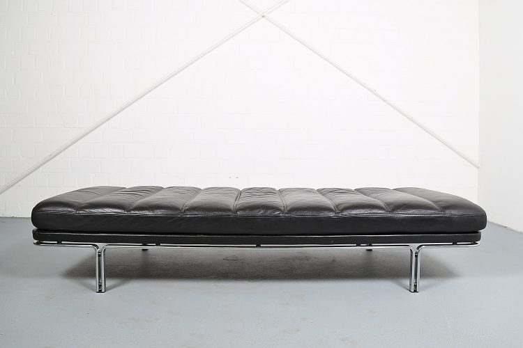 Horst Brüning Daybed Kill International Black Leather Design 60s midcentury modern