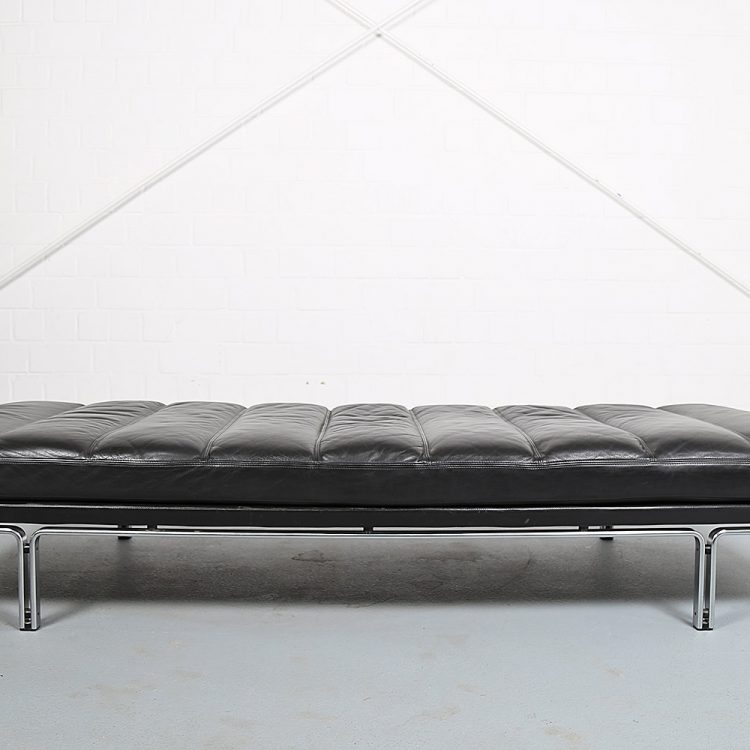 Horst Brüning Kill International Black Leather Daybed 60s Design