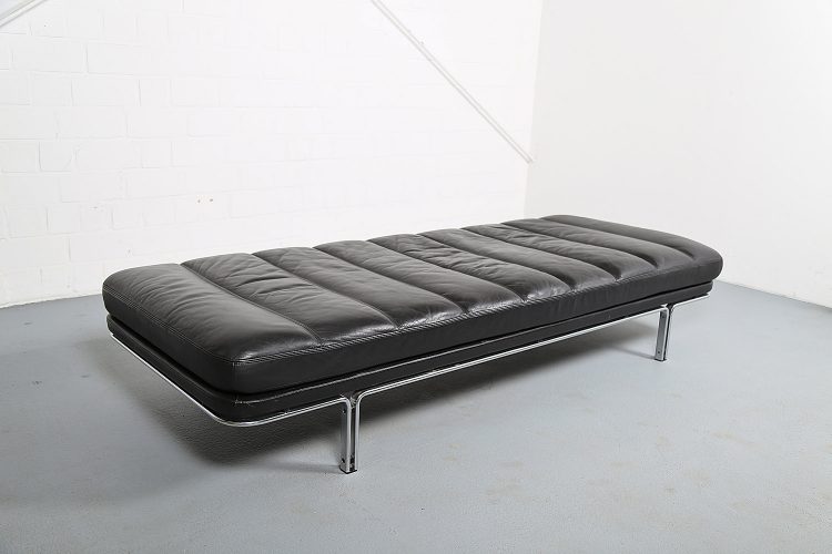 Horst Brüning Daybed Kill International Black Leather Design 60s midcentury modern