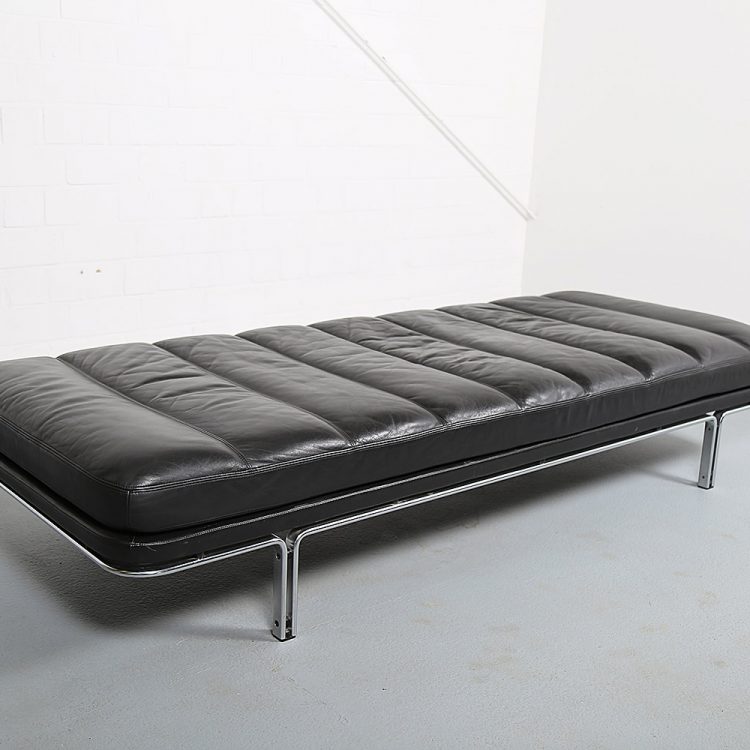 Horst Brüning Kill International Black Leather Daybed 60s Design