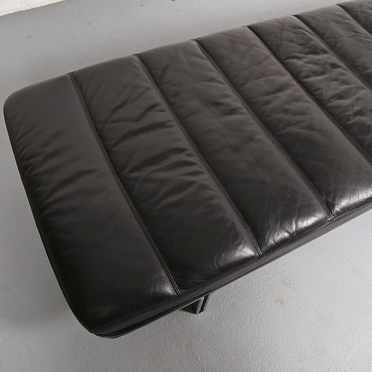 Horst Brüning Kill International Black Leather Daybed 60s Design