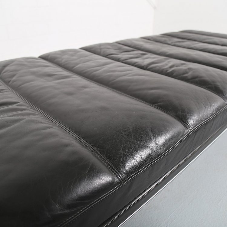 Horst Brüning Kill International Black Leather Daybed 60s Design