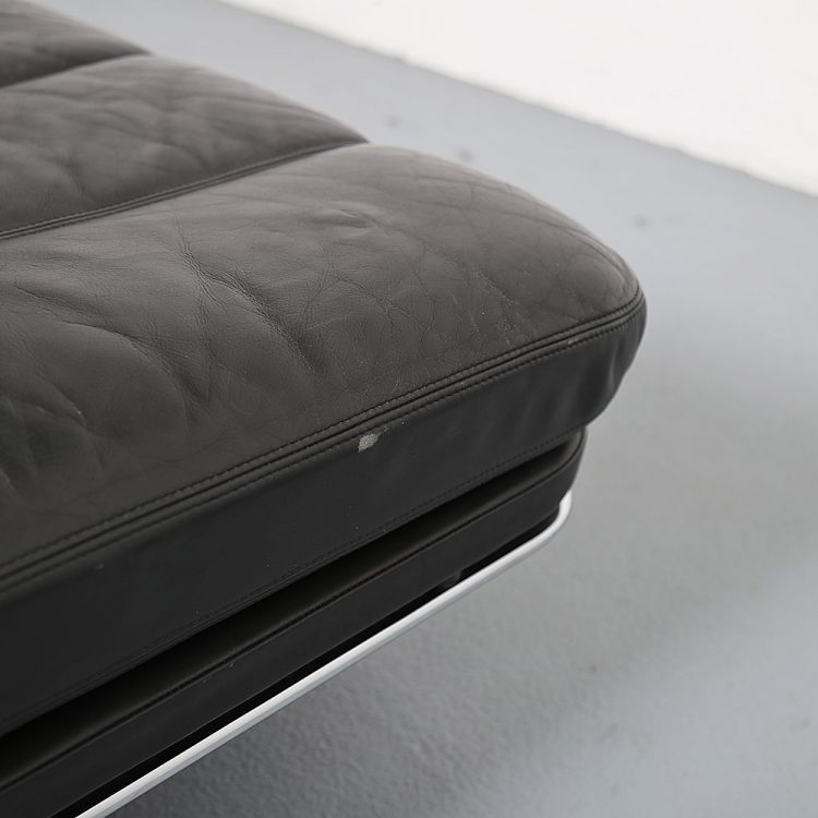 Horst Brüning Kill International Black Leather Daybed 60s Design