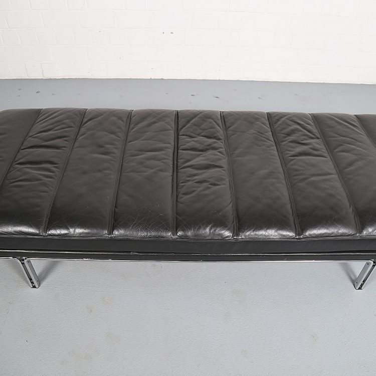 Horst Brüning Kill International Black Leather Daybed 60s Design
