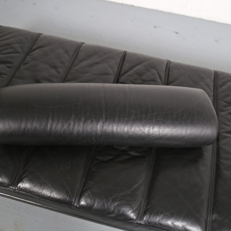 Horst Brüning Kill International Black Leather Daybed 60s Design