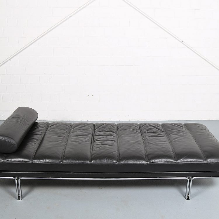Horst Brüning Kill International Black Leather Daybed 60s Design