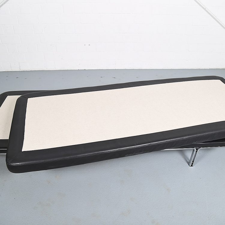 Horst Brüning Kill International Black Leather Daybed 60s Design