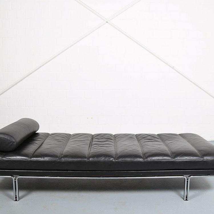 Horst Brüning Kill International Black Leather Daybed 60s Design