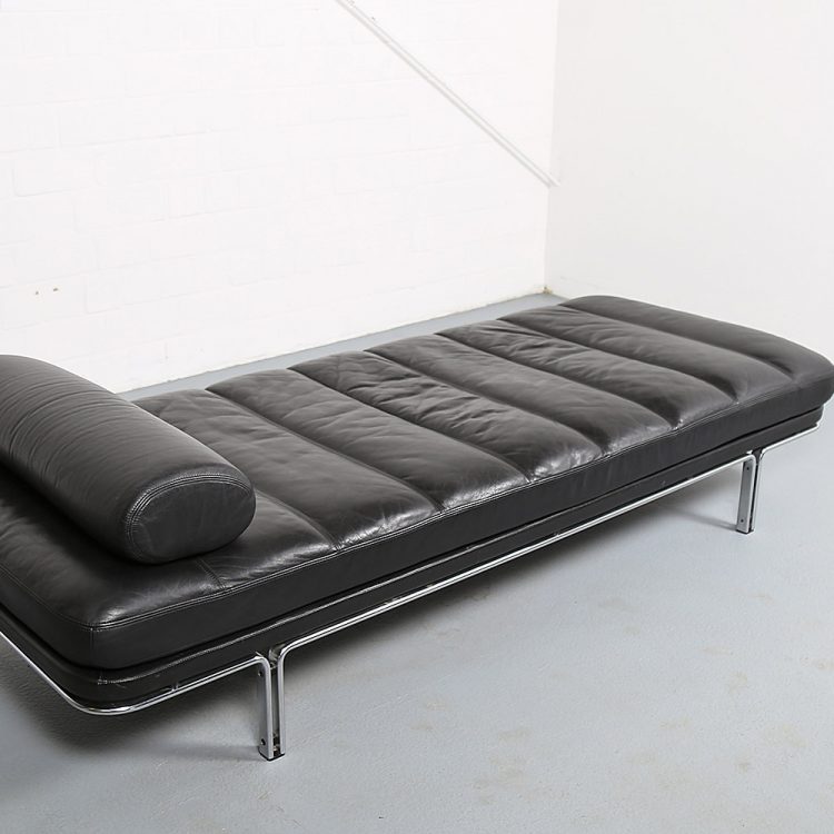 Horst Brüning Kill International Black Leather Daybed 60s Design