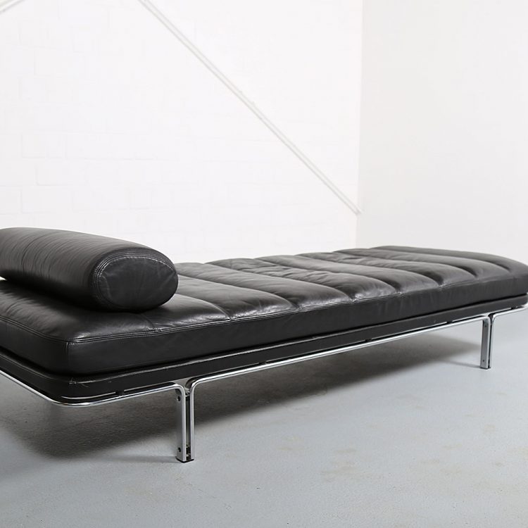 Horst Brüning Kill International Black Leather Daybed 60s Design