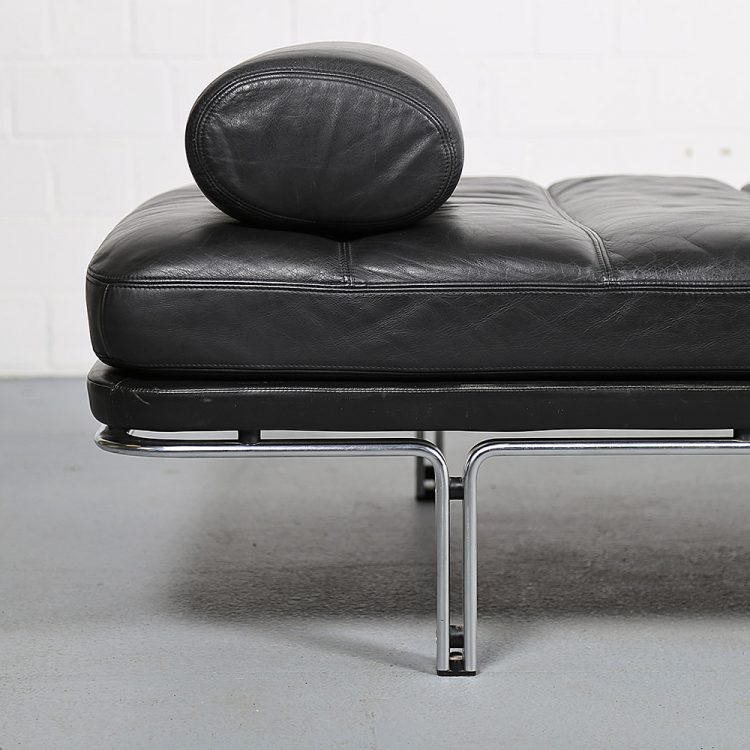 Horst Brüning Kill International Black Leather Daybed 60s Design