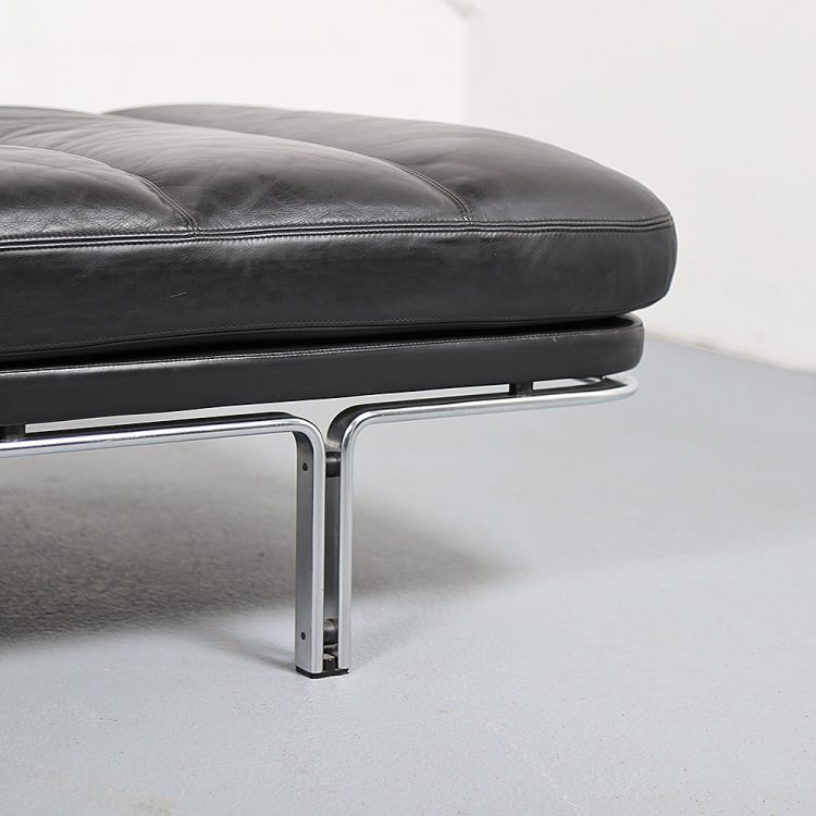 Horst Brüning Kill International Black Leather Daybed 60s Design