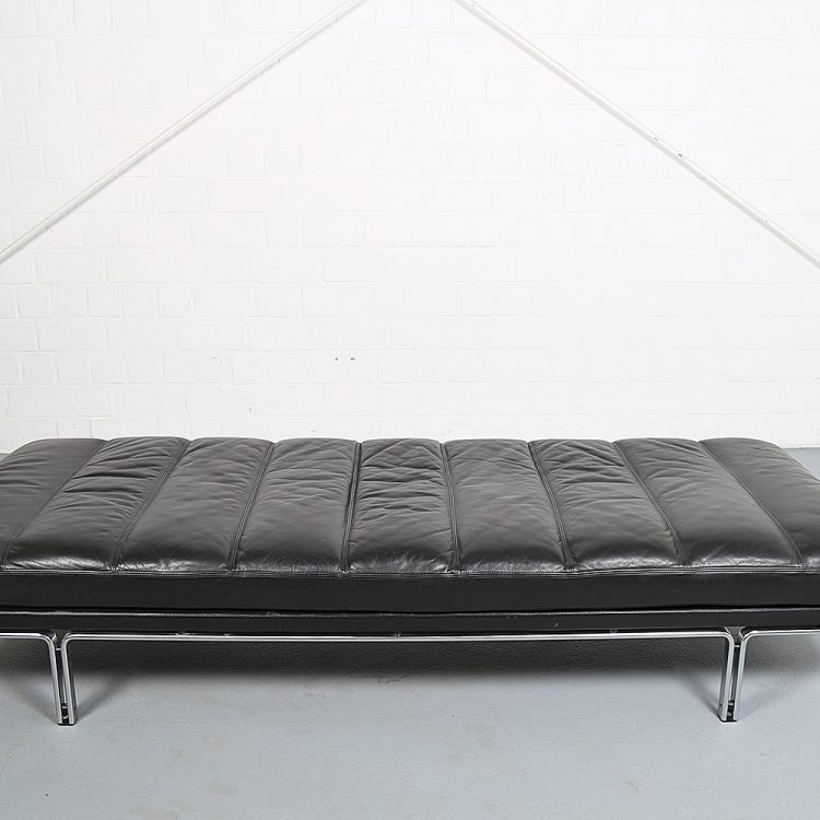 Horst Brüning Kill International Black Leather Daybed 60s Design
