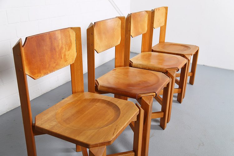 Pierre_Chapo_Regain_French_Dining_Chairs_Design_Elm-Wood_Leather_60s_70s