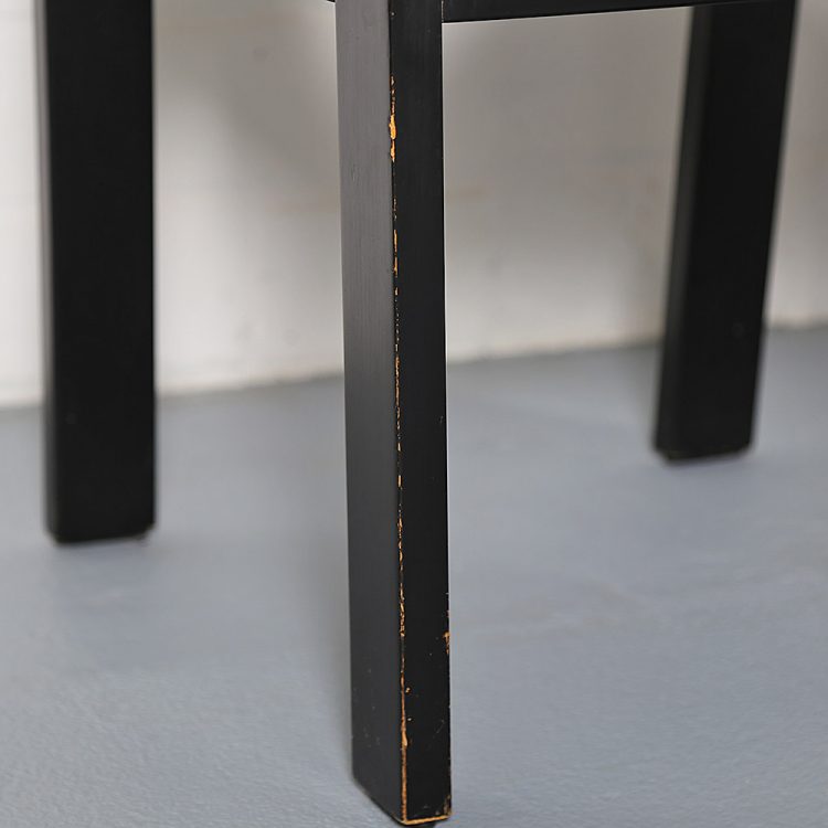 Afra & Tobia Scarpa Style Set of 6 Dining Chairs Wood & Black Leather