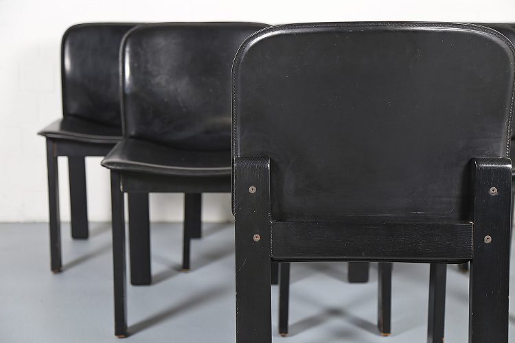 Scrapa Chair, 101, Otaöay, Vintage, modern, Cassina, Tobia, wood, leather, black