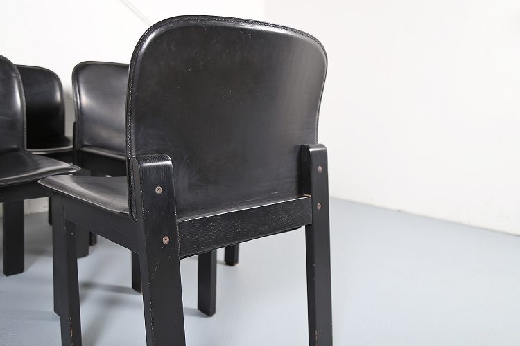 Scrapa Chair, 101, Otaöay, Vintage, modern, Cassina, Tobia, wood, leather, black