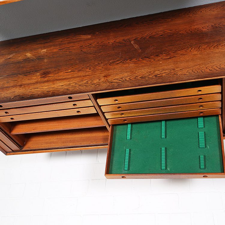 Arne Vodder for Sibast Combination of two wall-hung sideboards Rosewood 60s - A