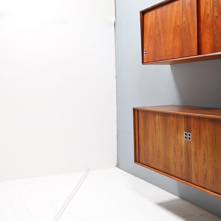 Arne Vodder for Sibast Combination of two wall-hung sideboards Rosewood 60s - C