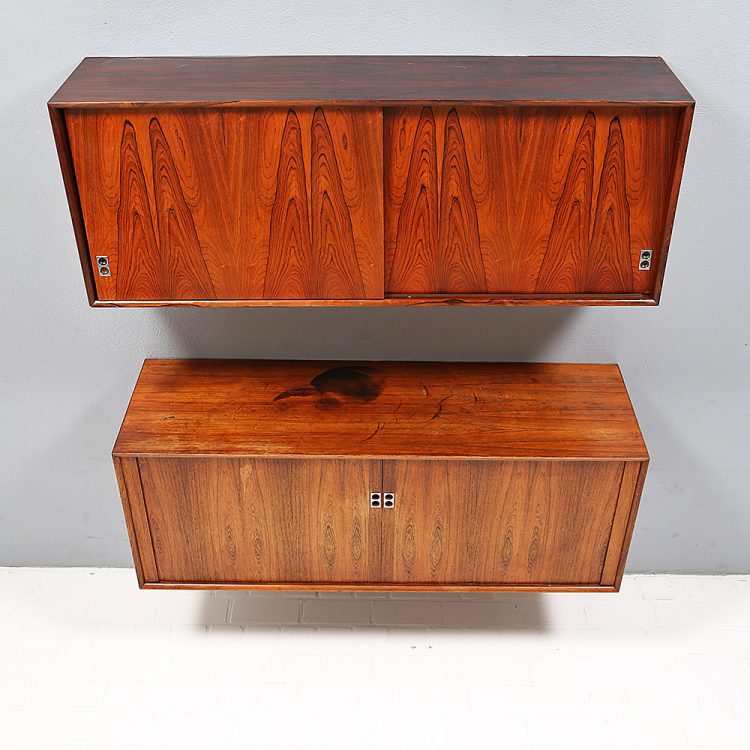 Arne Vodder for Sibast Combination of two wall-hung sideboards Rosewood 60s - C
