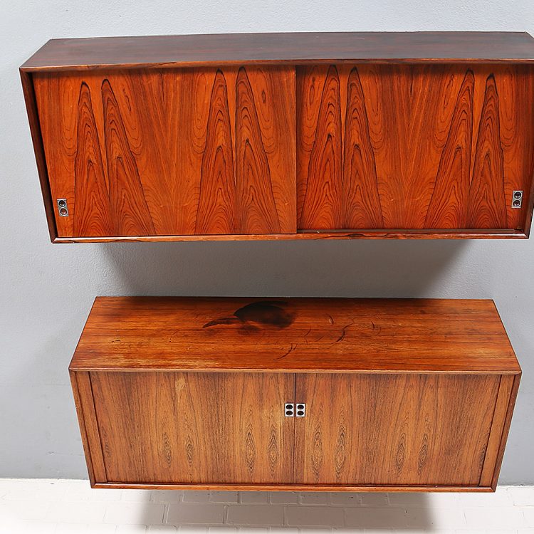 Arne Vodder for Sibast Combination of two wall-hung sideboards Rosewood 60s - C