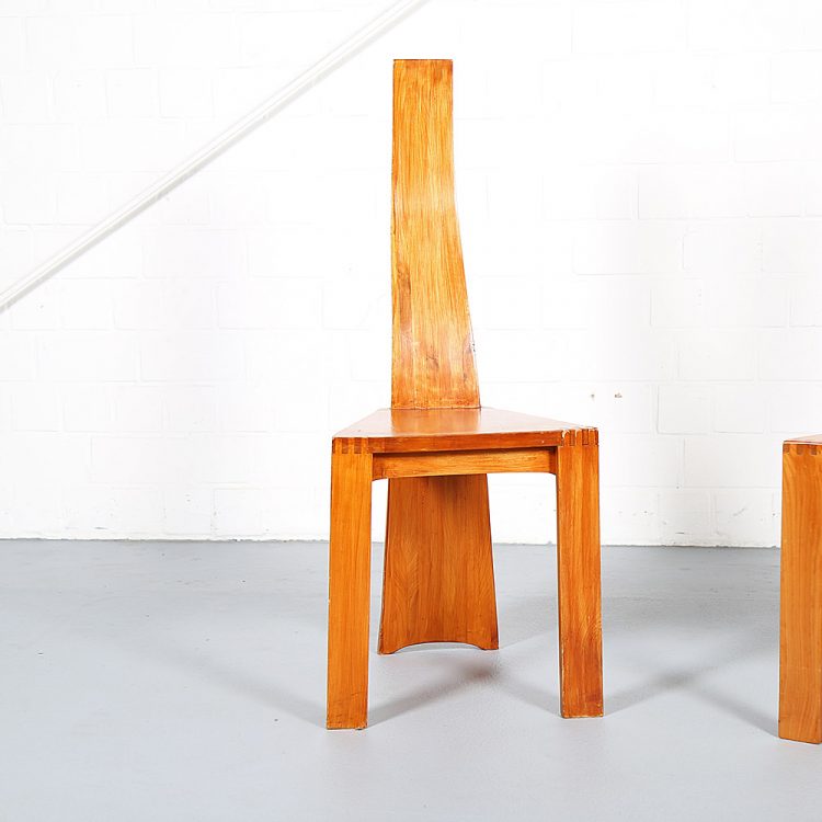 Set of two Cherry Pearl Dot Plank Back Chairs by Robert Williams, Islington