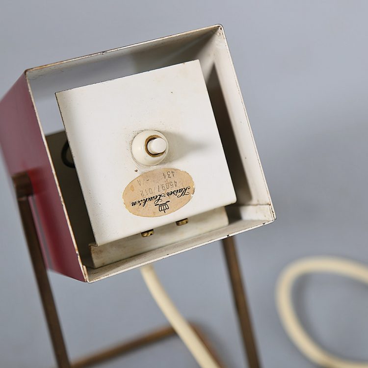 Kaiser Leuchten Model 45097 Cube Table Lamp wine red B